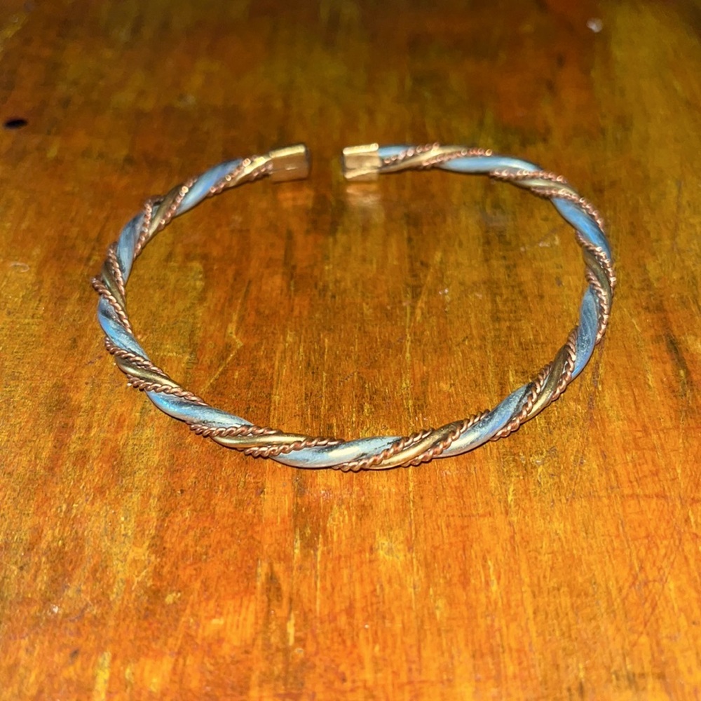 Handcrafted Copper Brass and Metal Bracelet